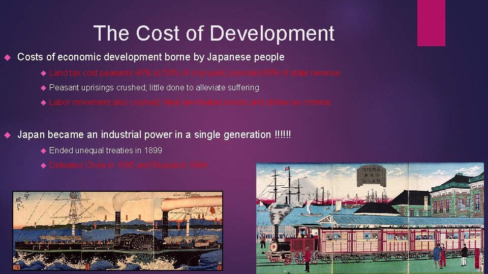 The Cost of Development Costs of economic development borne by Japanese people Land tax