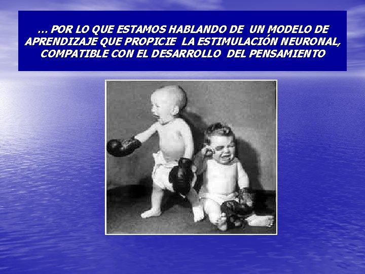 … POR LO QUE ESTAMOS HABLANDO DE UN MODELO DE APRENDIZAJE QUE PROPICIE LA