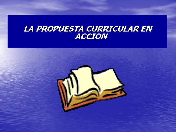 LA PROPUESTA CURRICULAR EN ACCION 