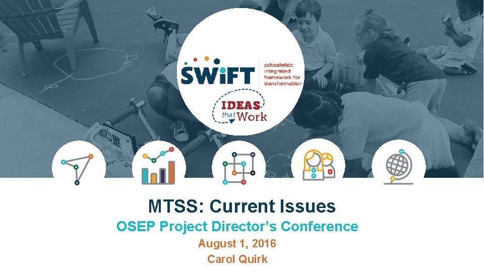 MTSS: Current Issues OSEP Project Director’s Conference August 1, 2016 Carol Quirk 