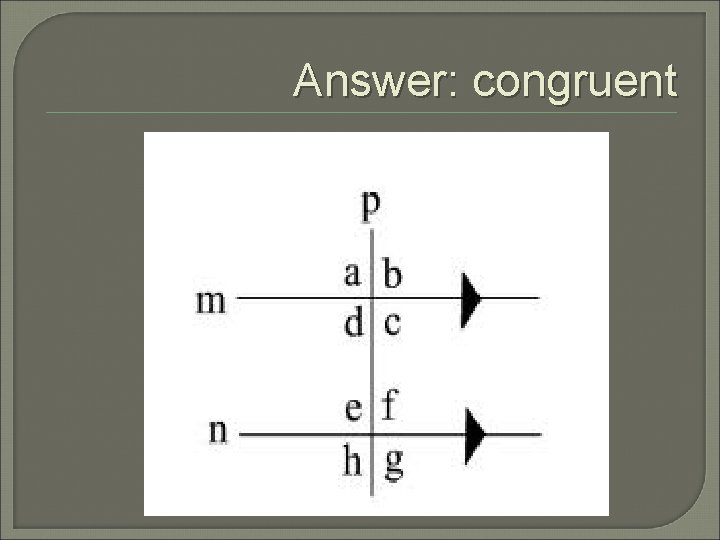 Answer: congruent 