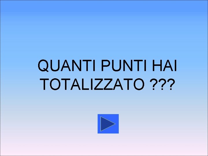 QUANTI PUNTI HAI TOTALIZZATO ? ? ? 