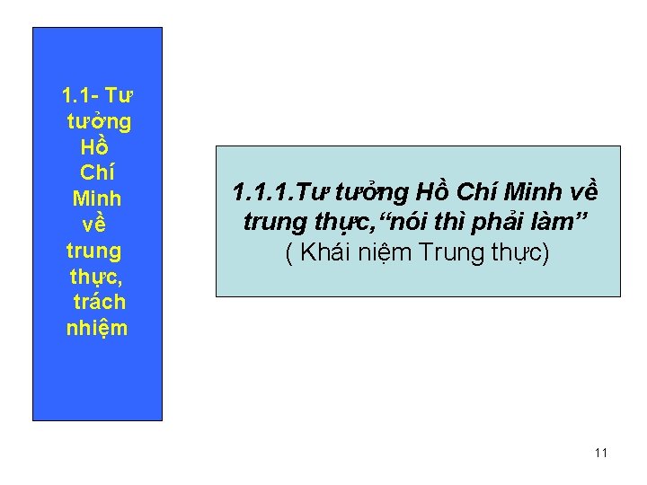 1. 1 - Tư tưởng Hồ Chí Minh về trung thực, trách nhiệm 1.