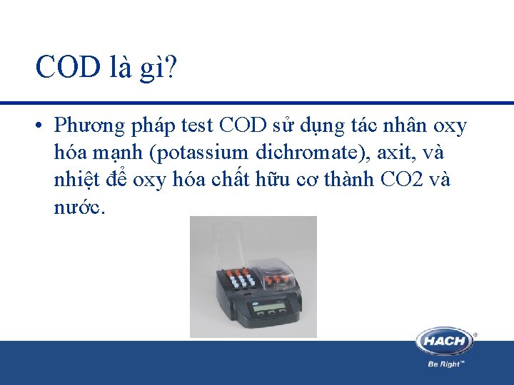 COD là gì? • Phương pháp test COD sử dụng tác nhân oxy hóa