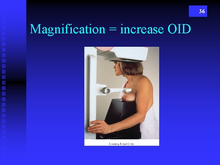 36 Magnification = increase OID 