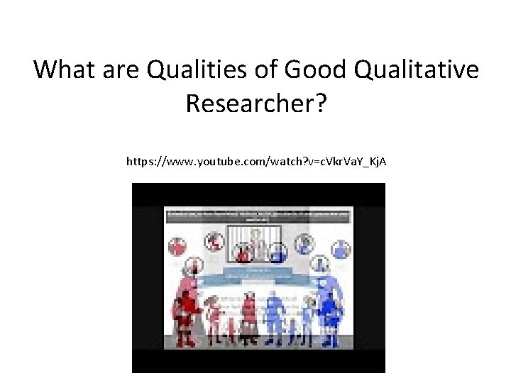What are Qualities of Good Qualitative Researcher? https: //www. youtube. com/watch? v=c. Vkr. Va.