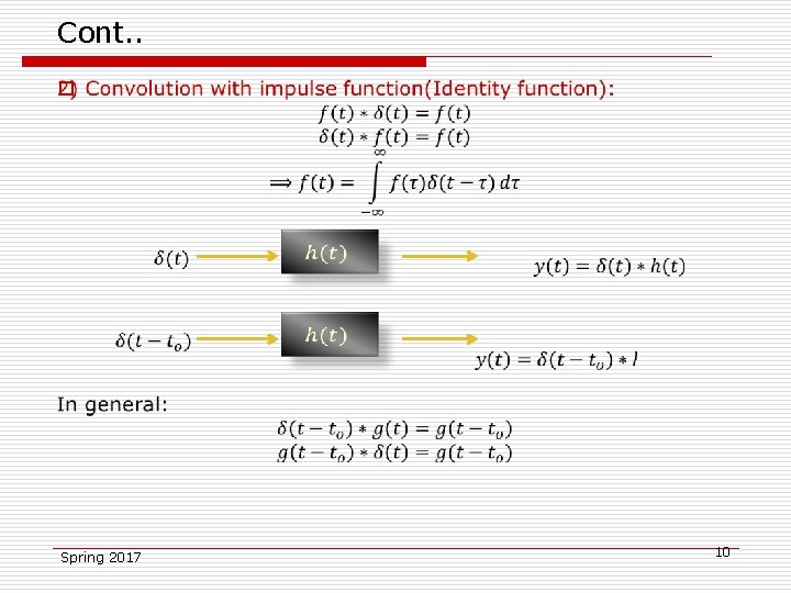 Cont. . o Spring 2017 10 
