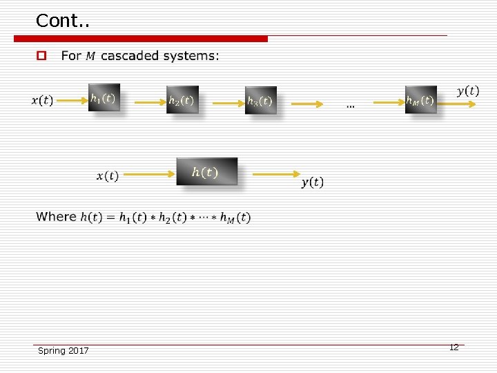 Cont. . o Spring 2017 12 