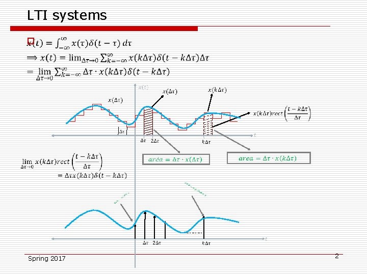 LTI systems o Spring 2017 2 