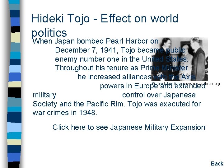 Hideki Tojo - Effect on world politics When Japan bombed Pearl Harbor on December Hideki Tojo - Effect on world politics When Japan bombed Pearl Harbor on December