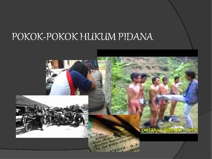 POKOK-POKOK HUKUM PIDANA 