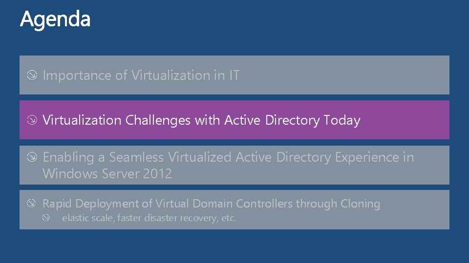 Importance of Virtualization in IT Virtualization Challenges with Active Directory Today Enabling a Seamless Importance of Virtualization in IT Virtualization Challenges with Active Directory Today Enabling a Seamless