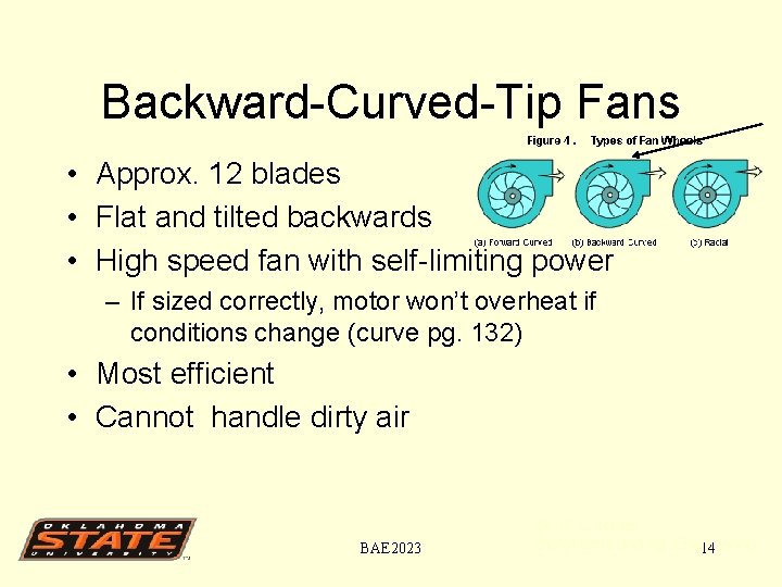 Backward-Curved-Tip Fans • Approx. 12 blades • Flat and tilted backwards • High speed
