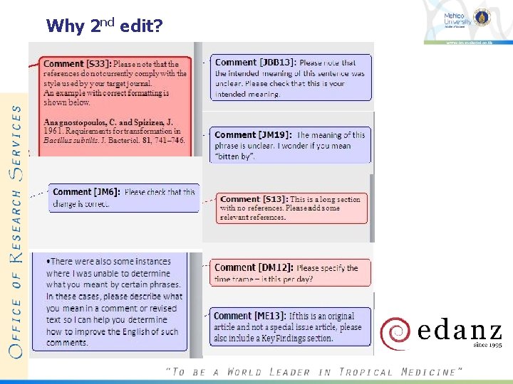 Why 2 nd edit? Why 2 nd edit?