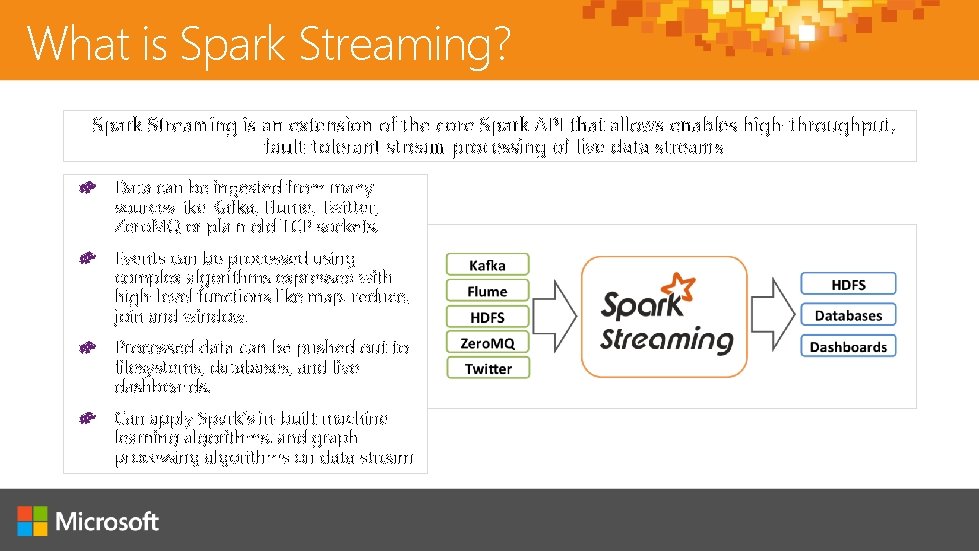 What is Spark Streaming? Spark Streaming is an extension of the core Spark API