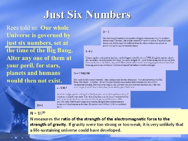 N = 1036 N measures the ratio of the strength of the electromagnetic force