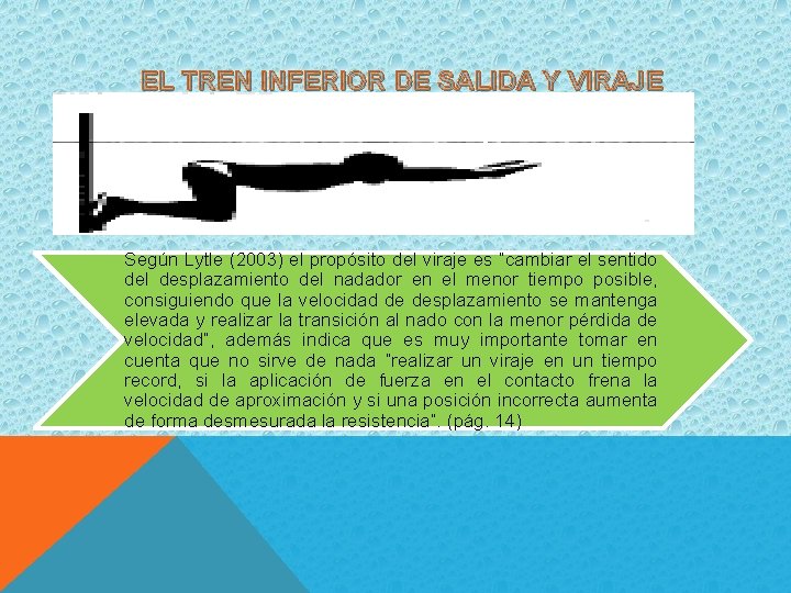EL TREN INFERIOR DE SALIDA Y VIRAJE Según Lytle (2003) el propósito del viraje