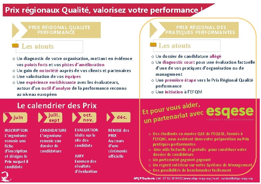 Prix régionaux Qualité, valorisez votre performance ! PRIX RÉGIONAL QUALITE PERFORMANCE PRIX RÉGIONAL DES