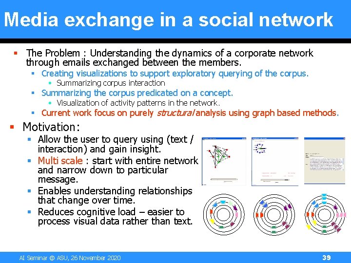 Media exchange in a social network § The Problem : Understanding the dynamics of Media exchange in a social network § The Problem : Understanding the dynamics of