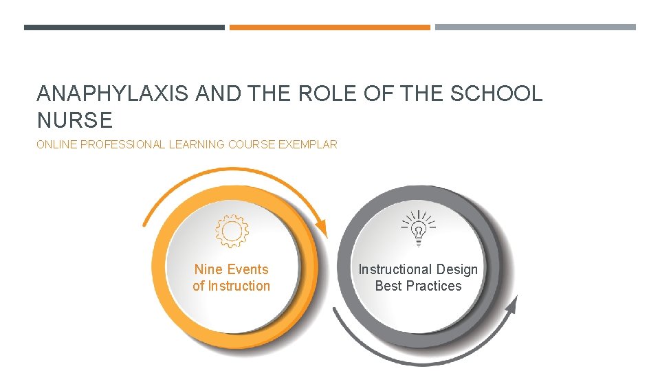ANAPHYLAXIS AND THE ROLE OF THE SCHOOL NURSE ONLINE PROFESSIONAL LEARNING COURSE EXEMPLAR Nine