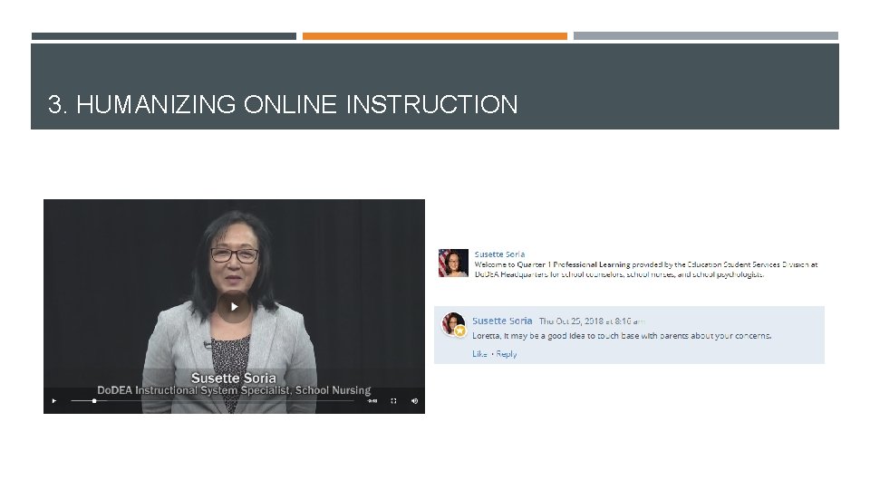 3. HUMANIZING ONLINE INSTRUCTION 