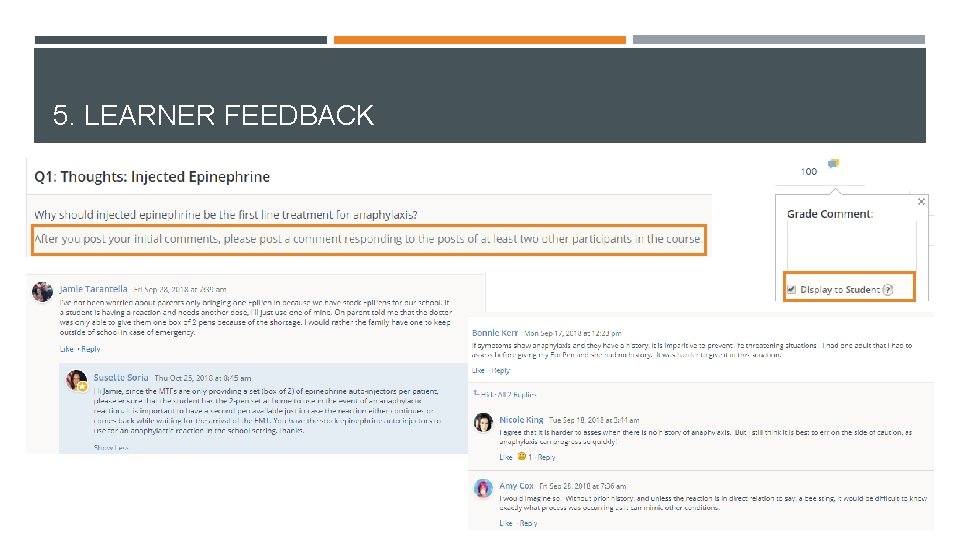 5. LEARNER FEEDBACK 