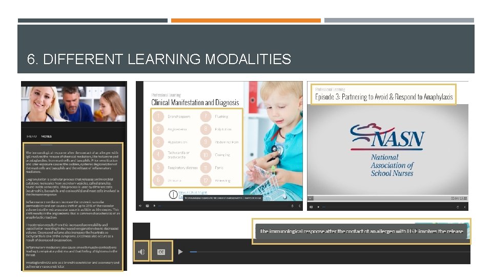 6. DIFFERENT LEARNING MODALITIES 