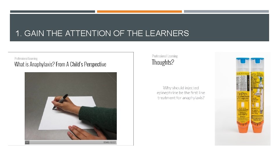 1. GAIN THE ATTENTION OF THE LEARNERS 