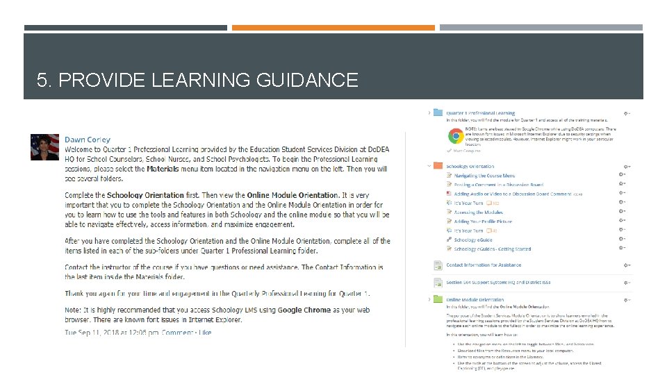 5. PROVIDE LEARNING GUIDANCE 