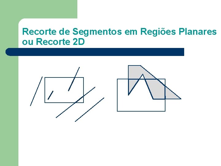 Recorte de Segmentos em Regiões Planares ou Recorte 2 D 