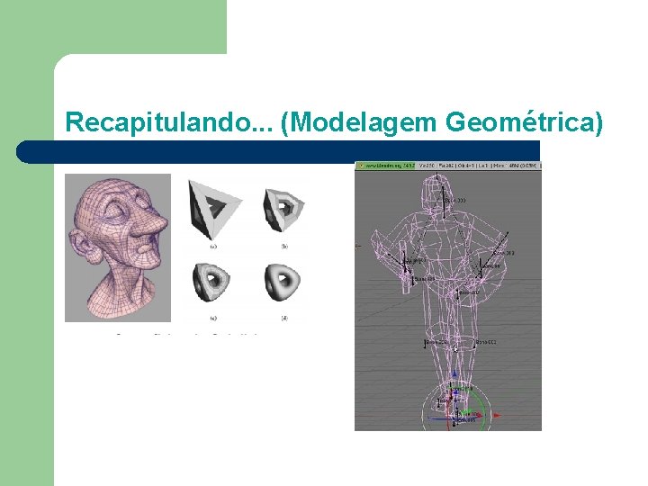 Recapitulando. . . (Modelagem Geométrica) 