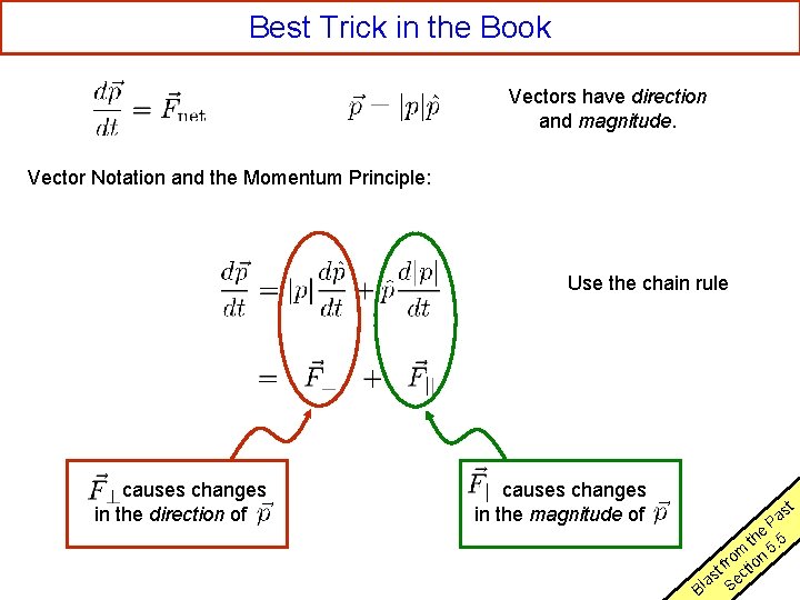 Best Trick in the Book Vectors have direction and magnitude. Vector Notation and the