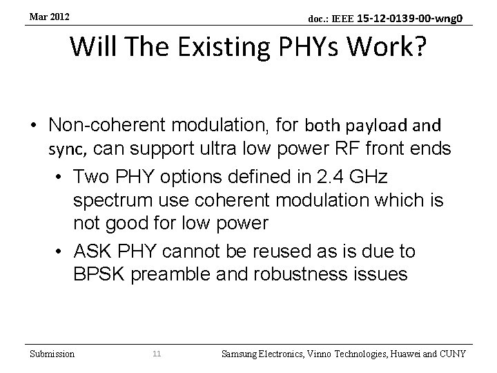 doc. : IEEE 15 -12 -0139 -00 -wng 0 Mar 2012 Will The Existing