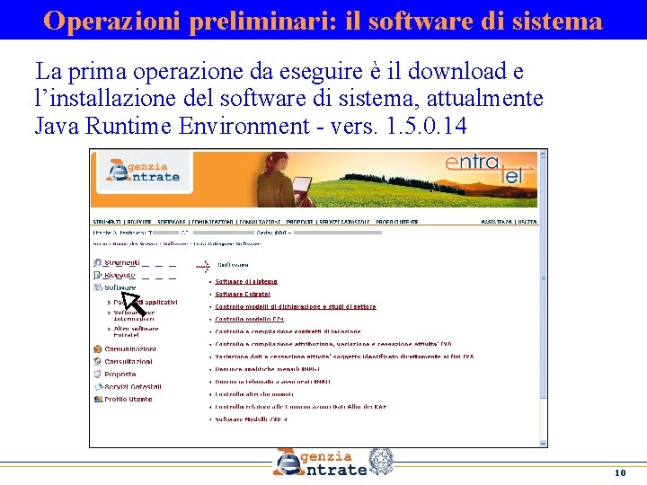 Operazioni preliminari: il software di sistema La prima operazione da eseguire è il download