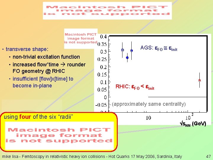  • transverse shape: • non-trivial excitation function • increased flow*time rounder FO geometry