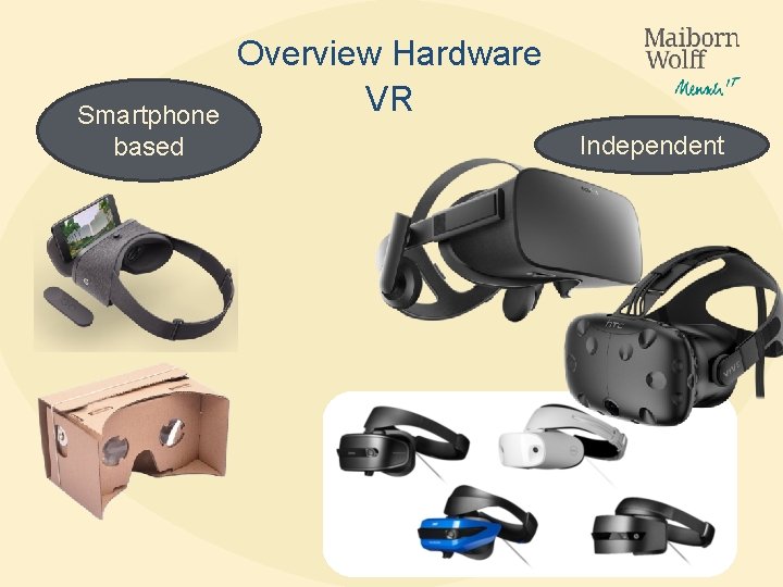 Smartphone based Overview Hardware VR Independent 