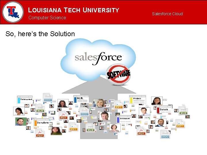 LOUISIANA TECH UNIVERSITY MECHANICAL ENGINEERING PROGRAM Computer Science Salesforce Cloud So, here’s the Solution