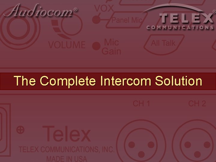 Audiocom Intercom The Complete Intercom Solution Agenda Where