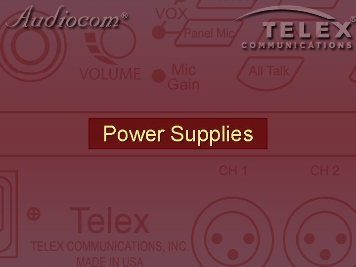 Power Supplies Power Supplies
