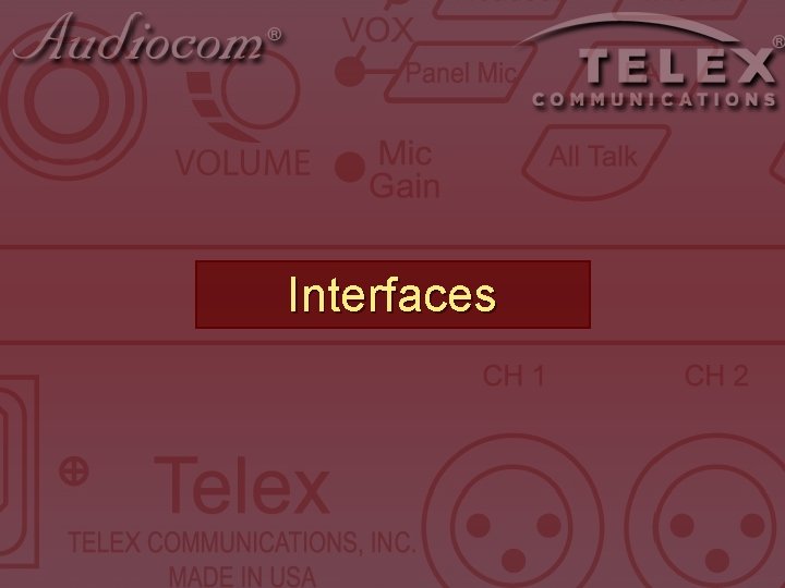 Interfaces Interfaces