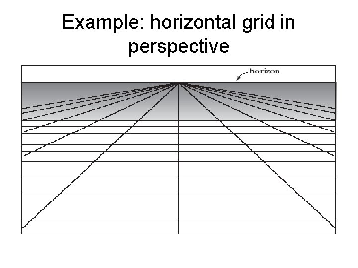 Example: horizontal grid in perspective 