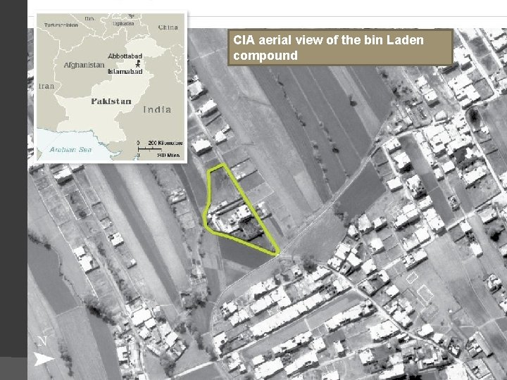 CIA aerial view of the bin Laden compound 