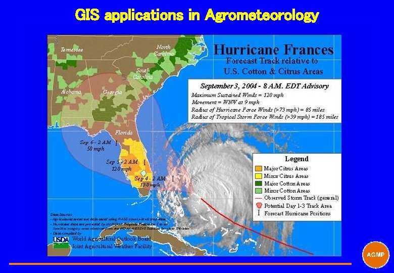 GIS applications in Agrometeorology 