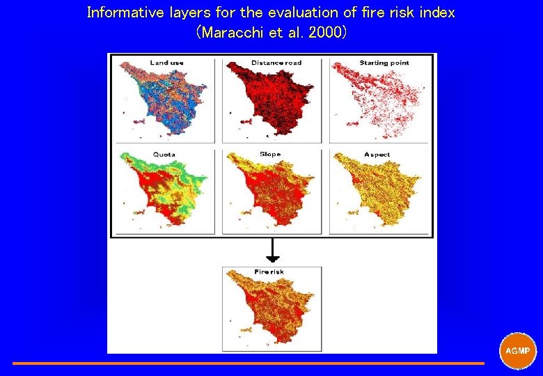 Informative layers for the evaluation of fire risk index (Maracchi et al. 2000) 