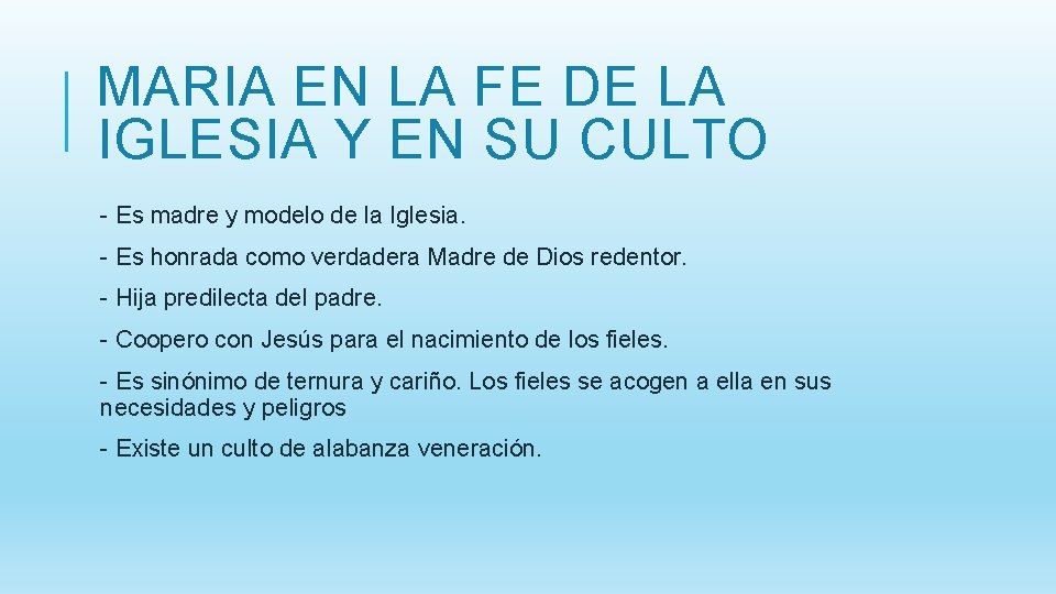 MARIA EN LA FE DE LA IGLESIA Y EN SU CULTO - Es madre