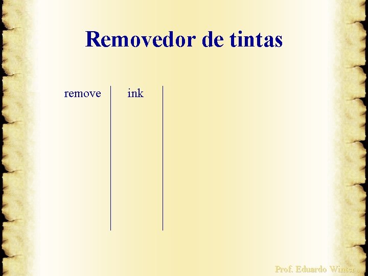 Removedor de tintas remove ink Prof. Eduardo Winter 