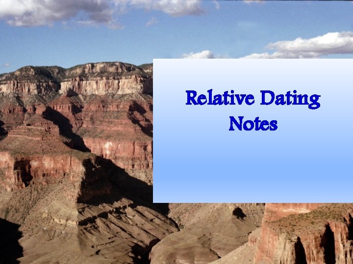 Relative Dating Notes 