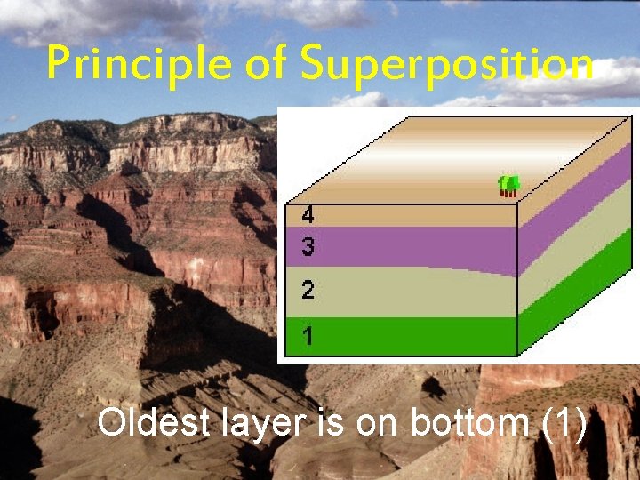 Principle of Superposition Oldest layer is on bottom (1) 