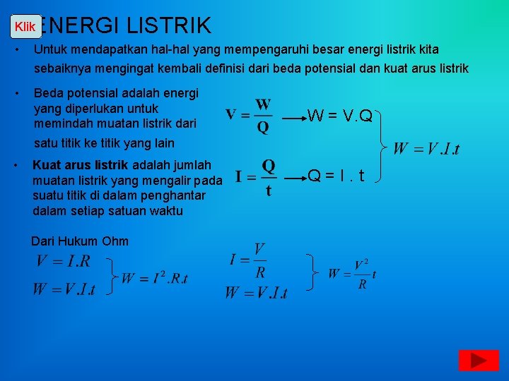 Klik Energi Listrik Tujuan Menentukan Faktor Faktor Yang