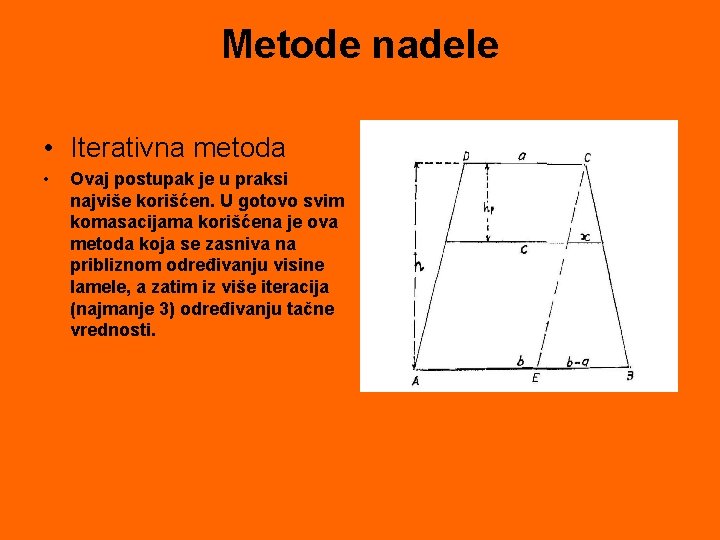 Metode nadele • Iterativna metoda • Ovaj postupak je u praksi najviše korišćen. U